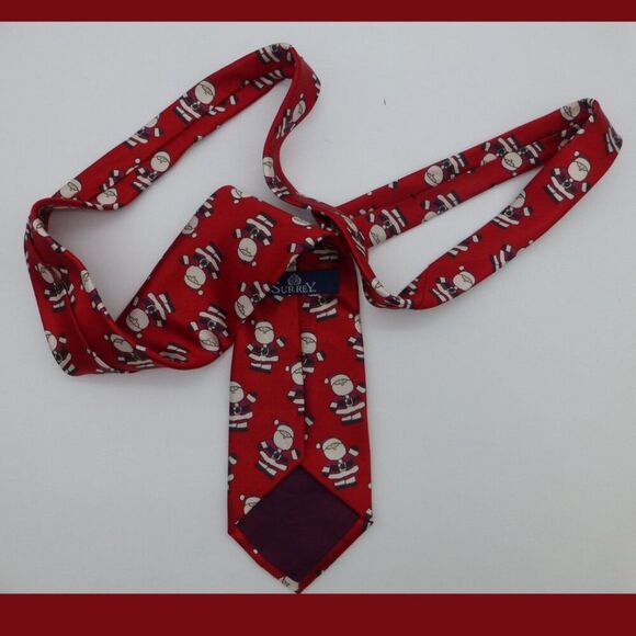 Surrey Santa Clause All Over Graphic Tie For Christmas - Picture 9 of 10
